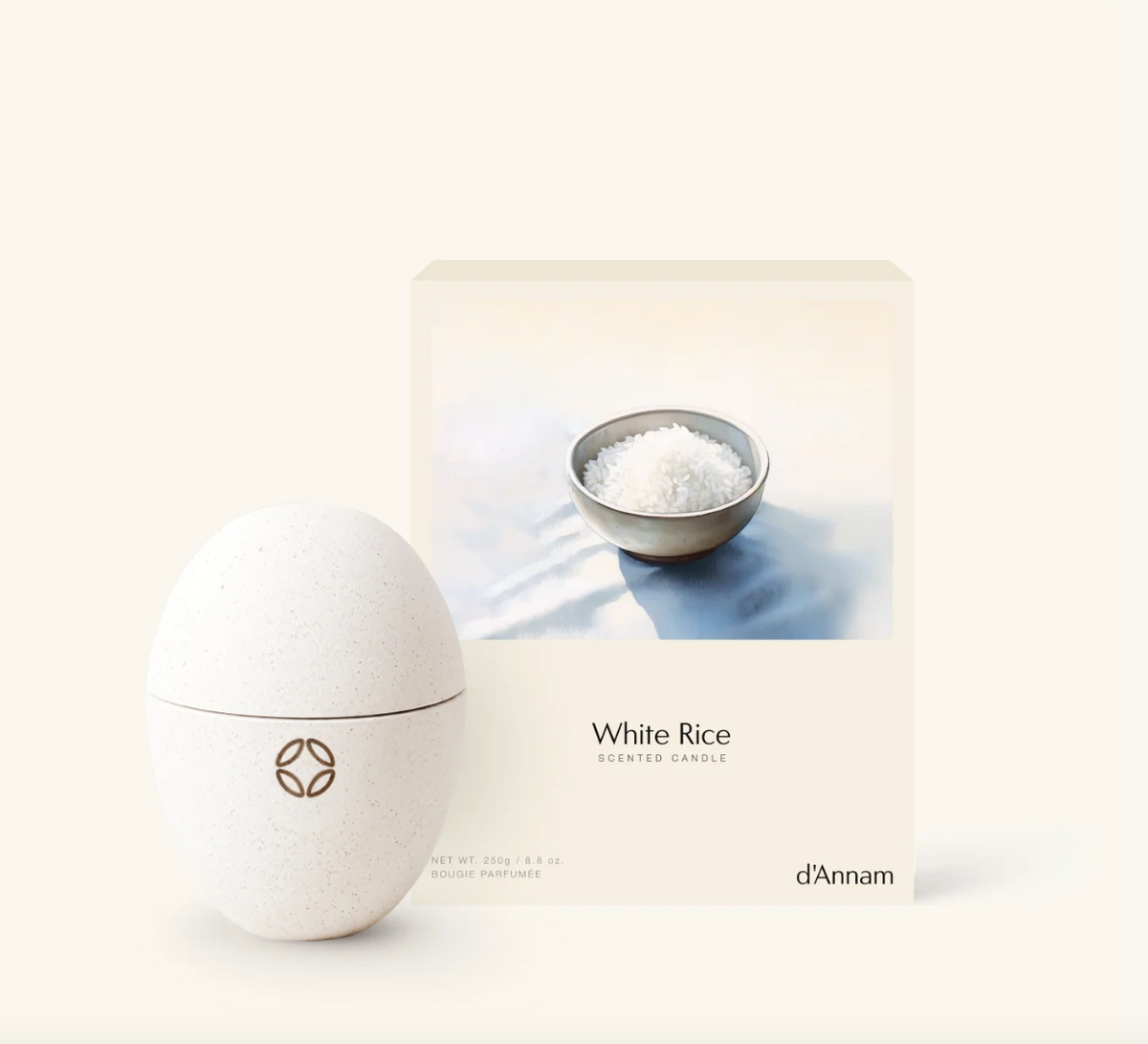 White Rice Egg Candle